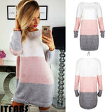 Oversized Women Long Sleeve Knit Cardigan Jumper Tops Loose Casual Sweater Dress