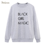 BLACK GIRL MAGIC Sweatshirt Casual Hoodie 2018 Winter Autumn Women Lasdies Pullover Fleece Warm Loose Streetwear Brand Clothing